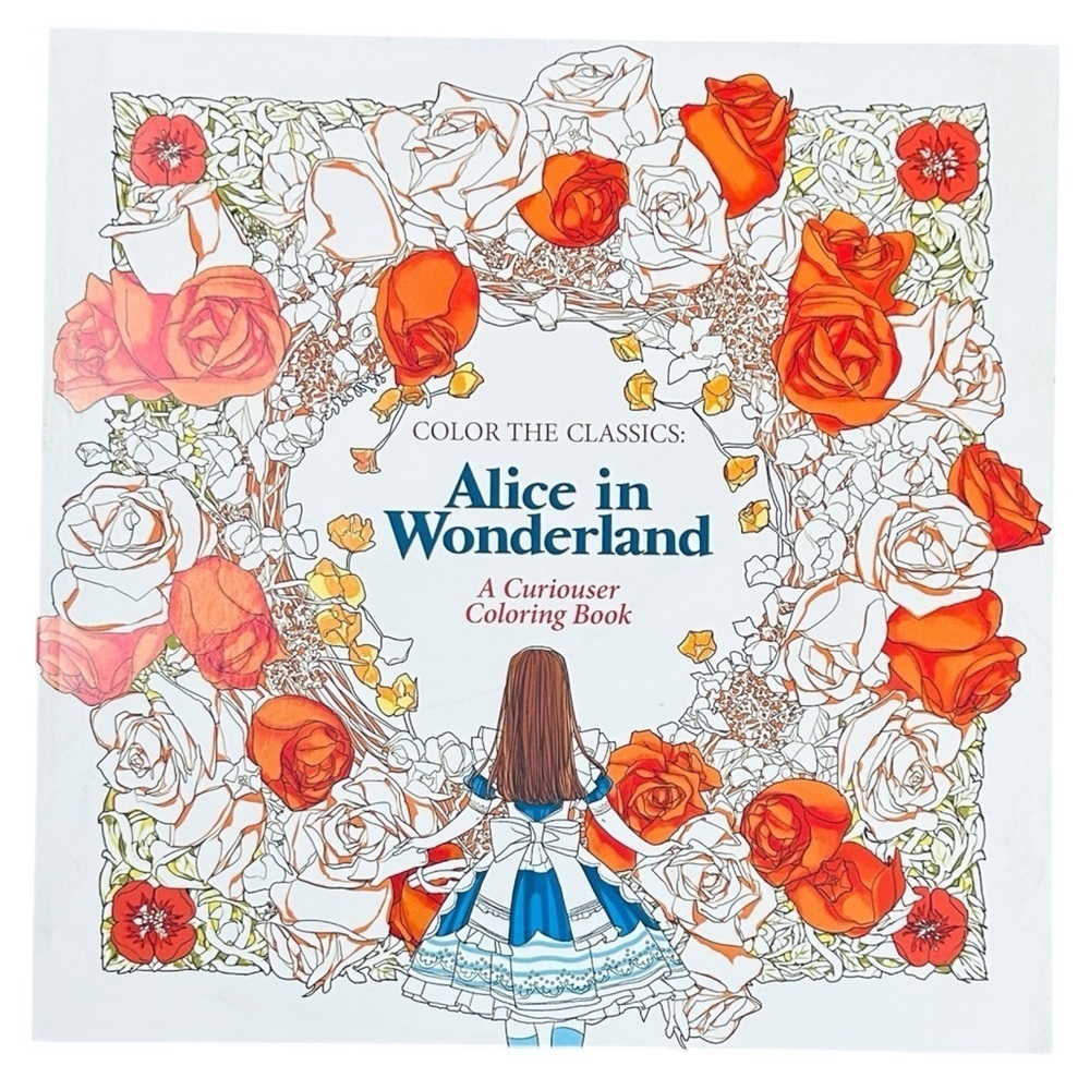 Alice in Wonderland Coloring Book by The Classic - Orange and Blue